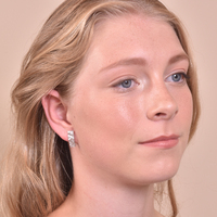 Mae Artsy Silver Foil Earrings