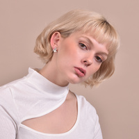 Zooey Artisan Silver Stud Earrings