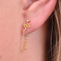 Kalea Gold Filled Snake Chain Earrings