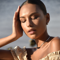 Adalyn Star-engraved Chunky Hoop Earrings (Silver)