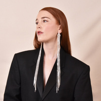 Opal Catwalk Long Drop Earrings (my ears are pierced)