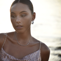 Amandine Artisan Sculptural Flow Earrings (Silver)