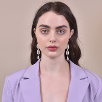 Lyria Runway Style Shell Drop Earrings