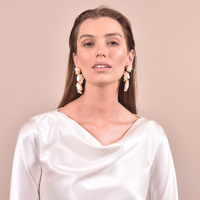 Amour 22K Luxury Pearl Bouquet Earrings (my ears are not pierced)