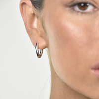 Enoa Fine Twist Huggie Earrings (Silver)