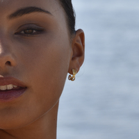 Ciara Tri Curve Earrings (Gold)