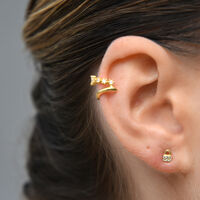 Bente Artisan Diamante Cuff Earring (Gold)