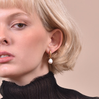 Adley Pearl Drop Earrings (Gold Vermeil)