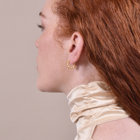 Maya Gold Filled Twisted Huggie Earrings