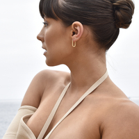 Josi Minimalist Twisted Huggie Earrings (Gold Vermeil)