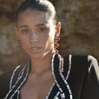 Darya Artsy Wave Earrings (Brown)