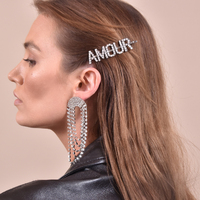 Amour Rhinestone Hair Clip