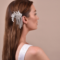Irina Luxury Rhinestone Tassel Barrette