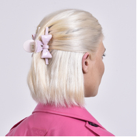 Layla Bow Hair Claw (Pink)