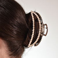 Cordelia Crescent Pearly Hair Claw - Large