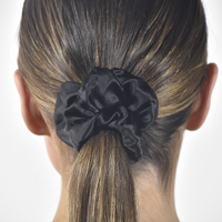 Laurie Mulberry Silk Scrunchie (Black)