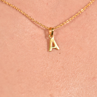 24K Gold Filled Initial A Pendant Necklace