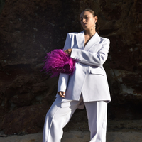 Vivant Beaded Ostrich Fur Bag (Vivid Magenta)