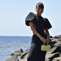 Lorena Artsy Resin Clutch (Lime Green)