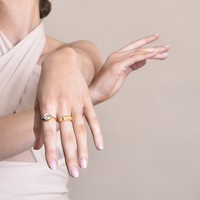 Eleonore Gold Vermeil Zircon Open Ring 