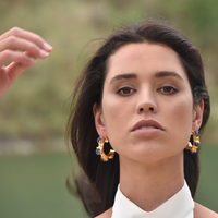 Donatella 22K Natural Raw Sapphire Earrings