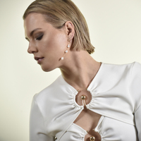 Aquene Freshwater Pearl String Earrings