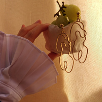 Eimear Female Body Line Art Earrings (my ears are pierced)