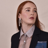 Juliet Crystal Diamante Earrings (my ears are pierced)