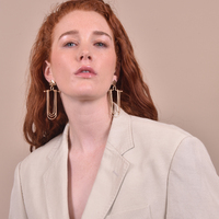 Editta Sculpture Layered Earrings (my ears are pierced)