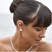 Bay Baroque Pearl Stud Earrings (Imperfect No.1)