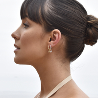 Beatriz Diamante Padlock Drop Earrings (Gold Vermeil)