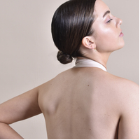 Adina Beaded Dainty Cross Drop Earrings (Gold Vermeil)