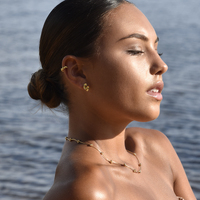 Flori Artisan Beaded Cuff Earring (Single Piece Gold)