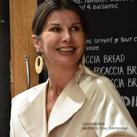 Elda Beige Love Geometric Drop Earrings (my ears are pierced)