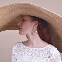 Laurent Luxury Baroque Pearl Hoop Earrings (My ears are pierced)