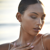 Georgina Art Deco Bralette Earrings (Silver)