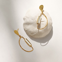 Kloe 24K Cats Eye Stone Earrings (my ears are pierced)