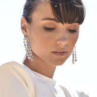 Tourmaline Zirconia Crystal Encrusted Earrings