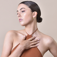 Gianni Croissant C Hoop Earrings (Gold Vermeil)