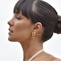Chante Croissant C Hoop Earrings (Gold Vermeil)