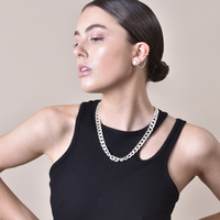 Lior Silver Topaz Chain Cuff Earring (Single Piece)