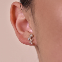 Alexi Dainty Silver Bubble Earrings