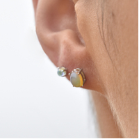 Lumi Solid Opal Stud Earrings