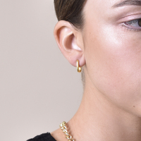 Loki Minimalist U Huggie Earrings (Gold)