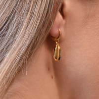 Naomi Gold Shell Earrings