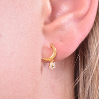 Gemma Gold Filled Dainty Moon Earrings