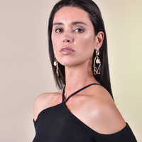 Joliette Artsy Line Art Pearl Earrings (my ears are pierced)