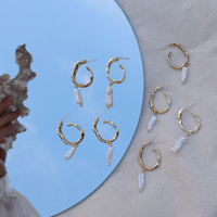 Alatea  Freshwater Pearl Hoop Earrings