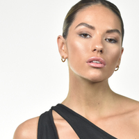 Briar Sculptural Sparkle Hoop Earrings (Gold Vermeil)