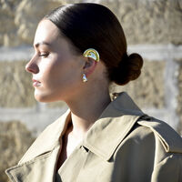 Hanako Sculpture Ear Cuff (Gold Pair)